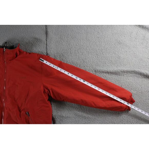 L.L. Bean Coat Mens XL Red Orange Warm Up Thinsulate Bomber Jacket Fleece Lined - Picture 5 of 9